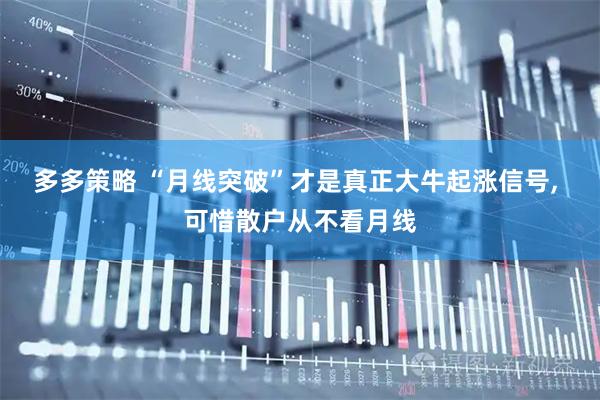 多多策略 “月线突破”才是真正大牛起涨信号, 可惜散户从不看月线